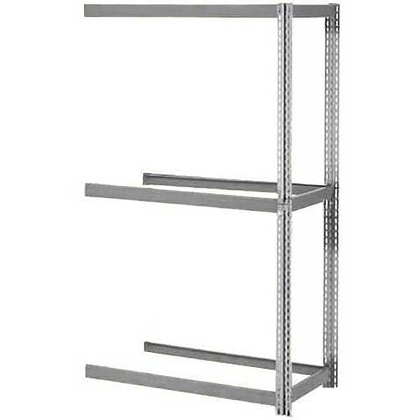 Global Industrial Expandable Add-On Rack 96Wx36Dx84H, 3 Levels No Deck 1100 Lb Per Level, Gray B2297296